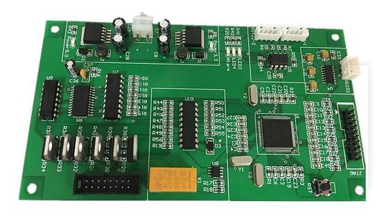 Bagian atas/bawah SMT PCB Assembly dengan 1OZ Tembaga Hijau/Merah Warna 4mil Spacing